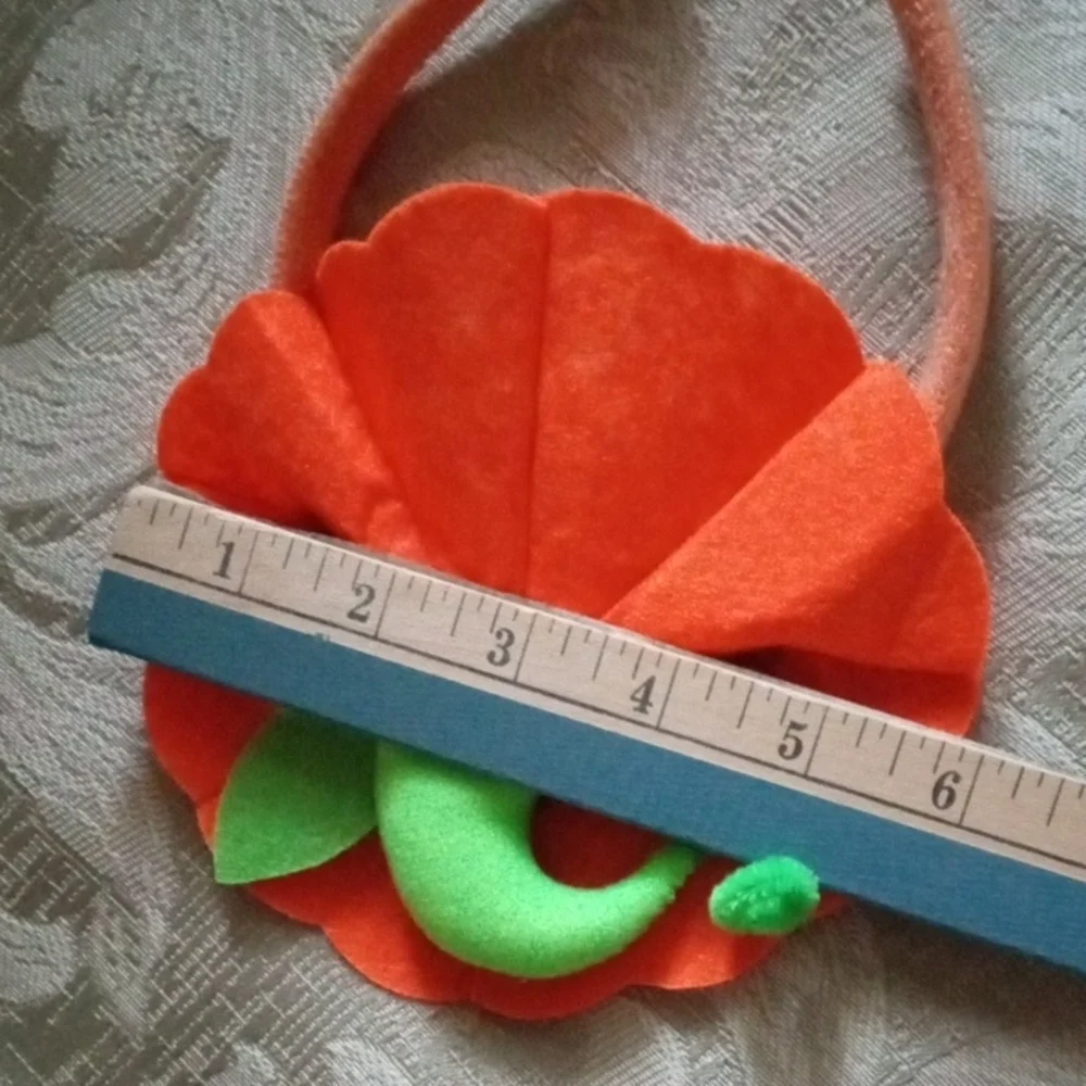 Kids Pumpkin Costume Hat with Green Stem